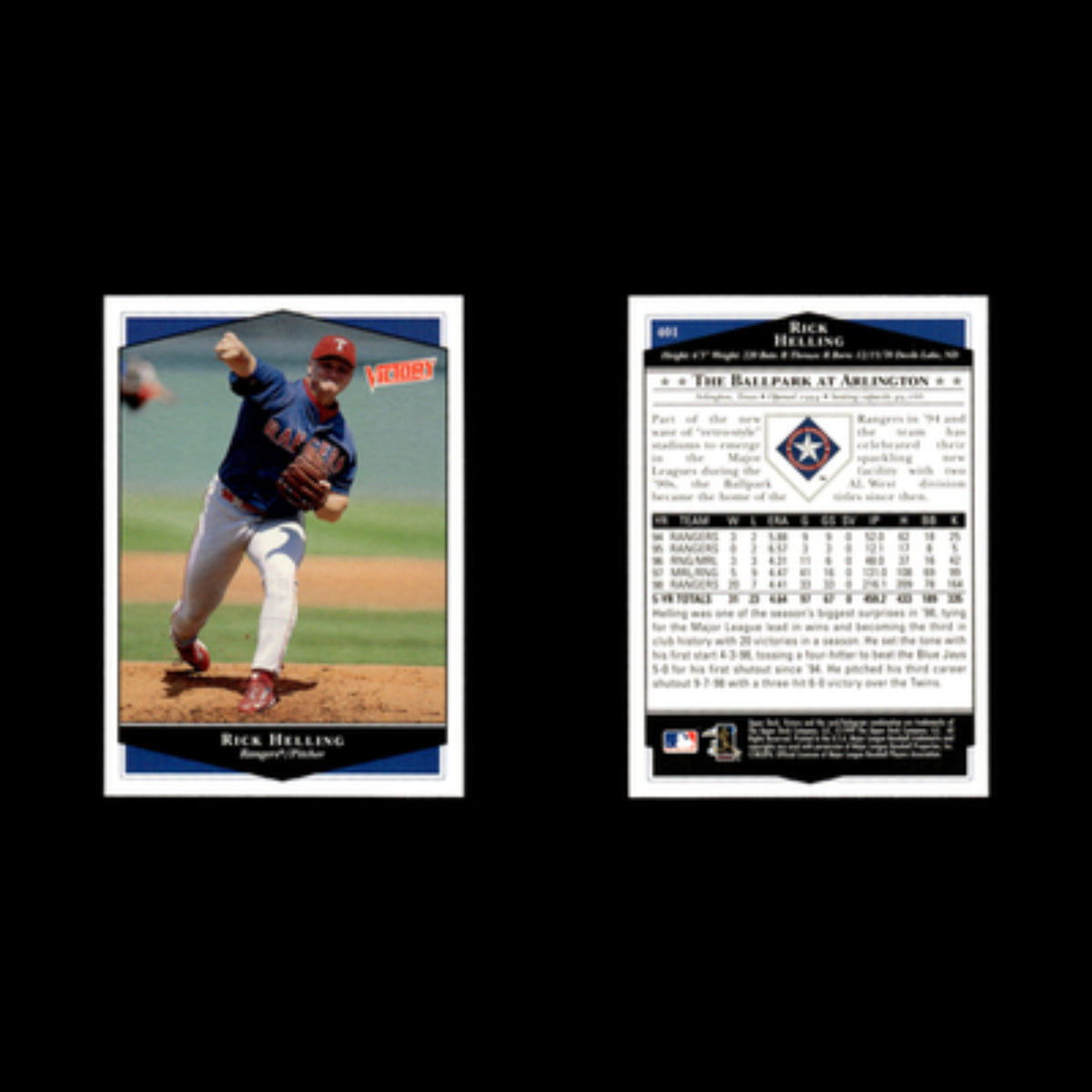Rick Helling #401 1999 Upper Deck Victory Texas Rangers Baseball Card MLB NM