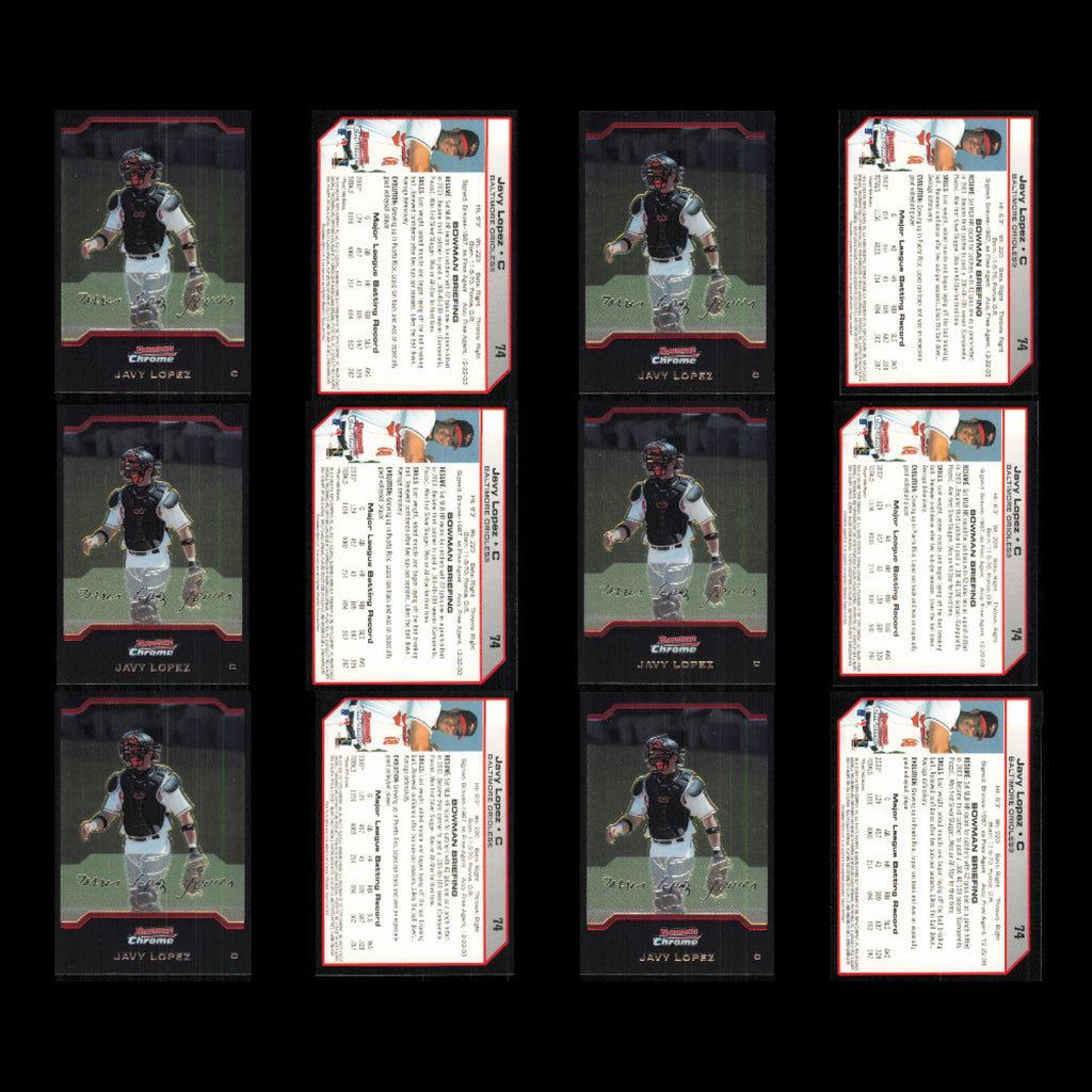Javy Lopez Lot 87 Baseball Cards 2004 Bowman Chrome Baltimore Orioles Set MLB NM