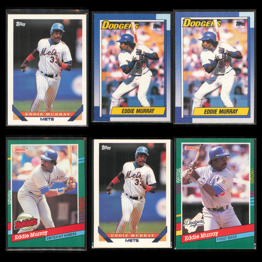 Eddie Murray Lot 6 Baseball Cards 1993 Topps New York Mets Set Collection MLB NM