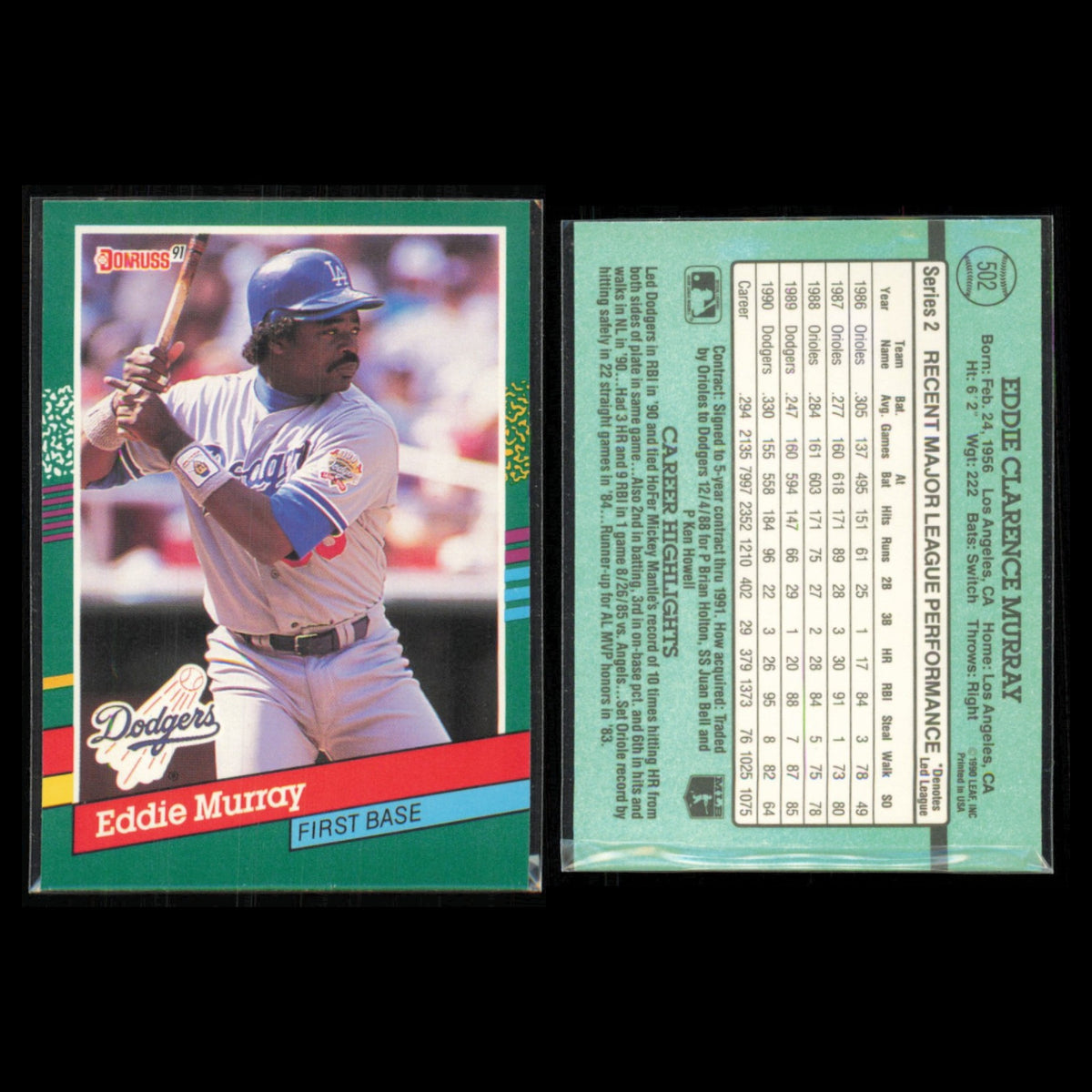 Eddie Murray Lot 6 Baseball Cards 1993 Topps New York Mets Set Collection MLB NM