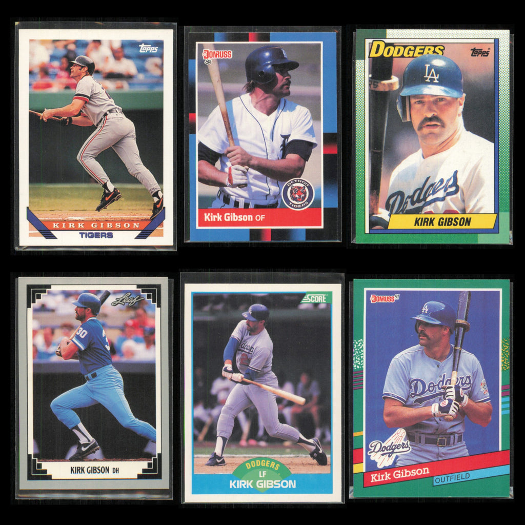 Kirk Gibson Lot 6 Baseball Cards 1993 Topps Traded Detroit Tigers Set Collection