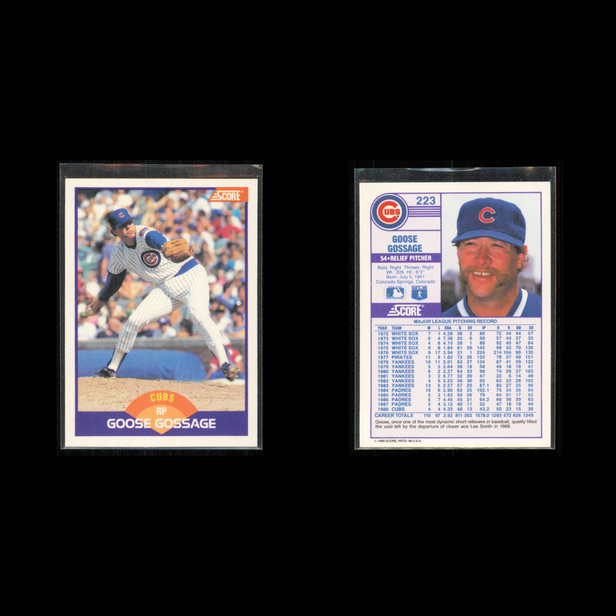 Goose Gossage Lot 3 Baseball Cards 1990 Donruss New York Yankees Set Collection