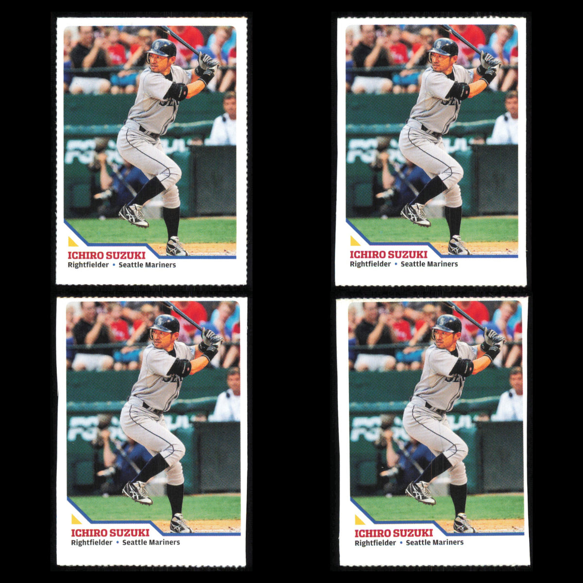 Ichiro Suzuki Lot 4 Baseball Cards 2010 Sports Illustrated for Kids Mariners Set