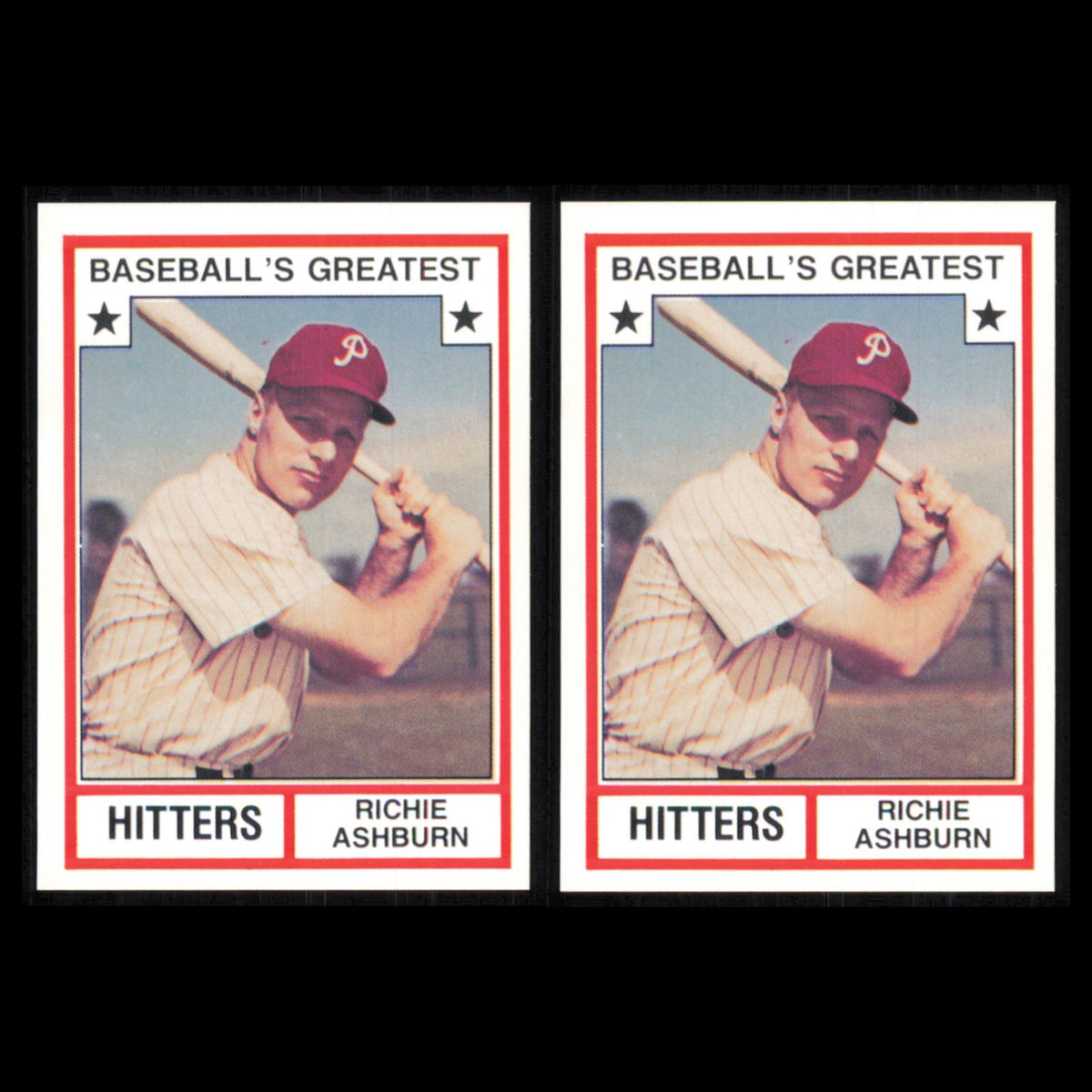 Richie Ashburn Lot 2 Baseball Cards 1982 TCMA Baseballs Greatest Phillies Set NM