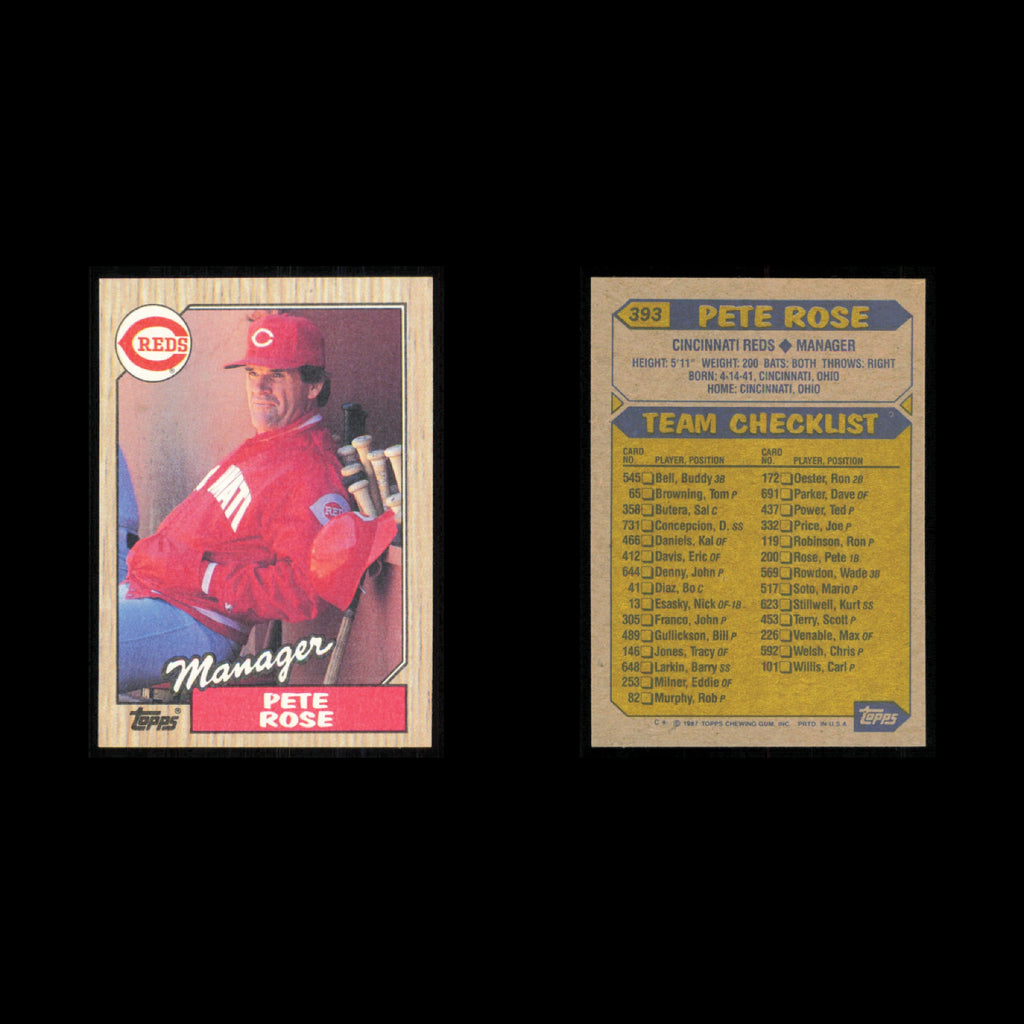 Pete Rose Lot 15 Baseball Cards 1987 Donruss Cincinnati Reds Set Collection MLB