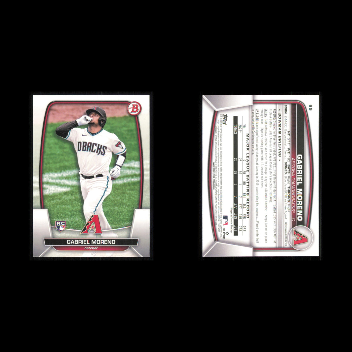 Arizona Diamondbacks Lot 7 Baseball Cards Bowman Chrome Prospects Jordan Lawlar
