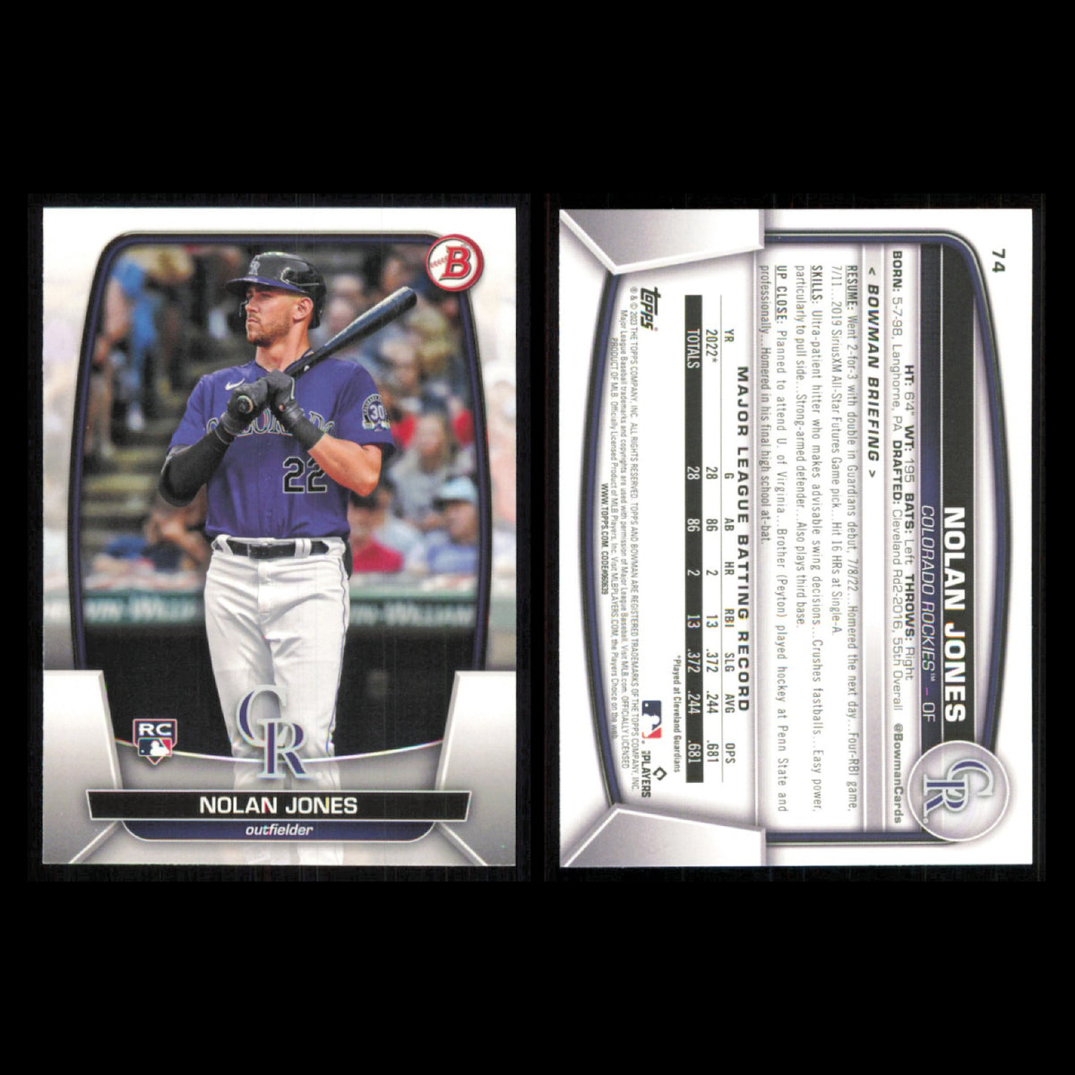 Colorado Rockies Lot 10 Baseball Cards Bowman Kris Bryant NM Baseball MLB