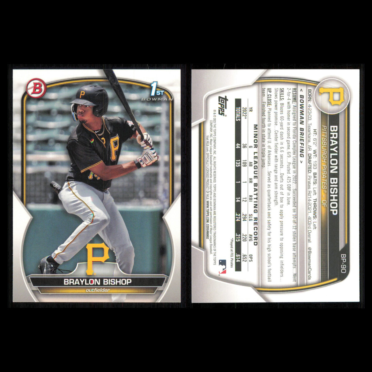 Pittsburgh Pirates Lot 5 Baseball Cards Bowman Chrome Prospects Henry Davis NM