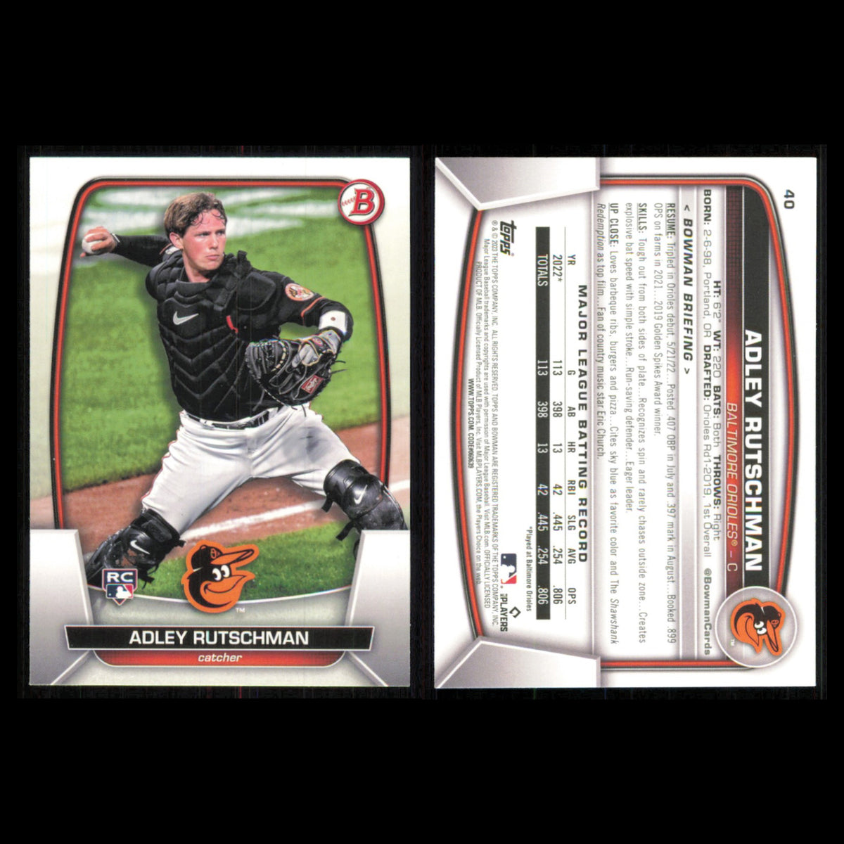 Baltimore Orioles Lot 6 Baseball Cards Bowman Prospects Max Wagner NM Baseball
