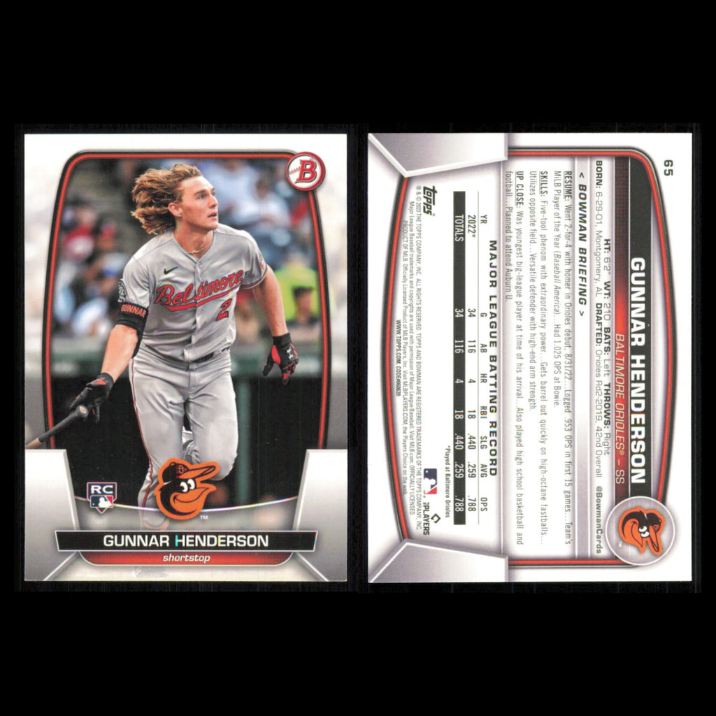 Baltimore Orioles Rookie Lot 6 Baseball Cards Bowman Adley Rutschman NM Baseball