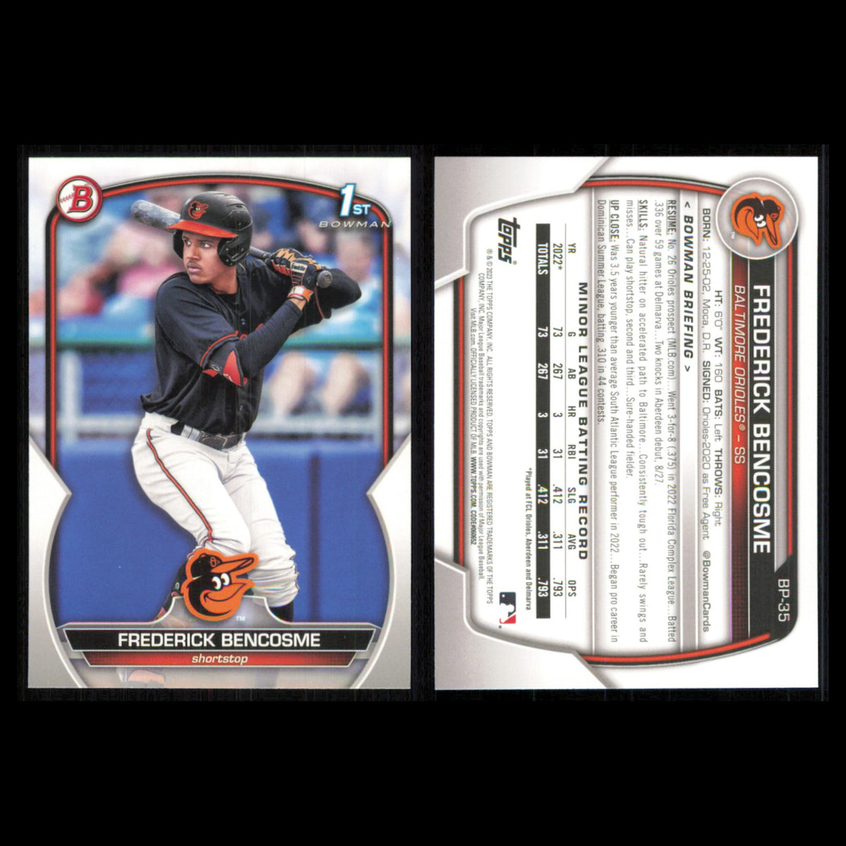 Baltimore Orioles Rookie Lot 6 Baseball Cards Bowman Platinum DL Hall NM MLB