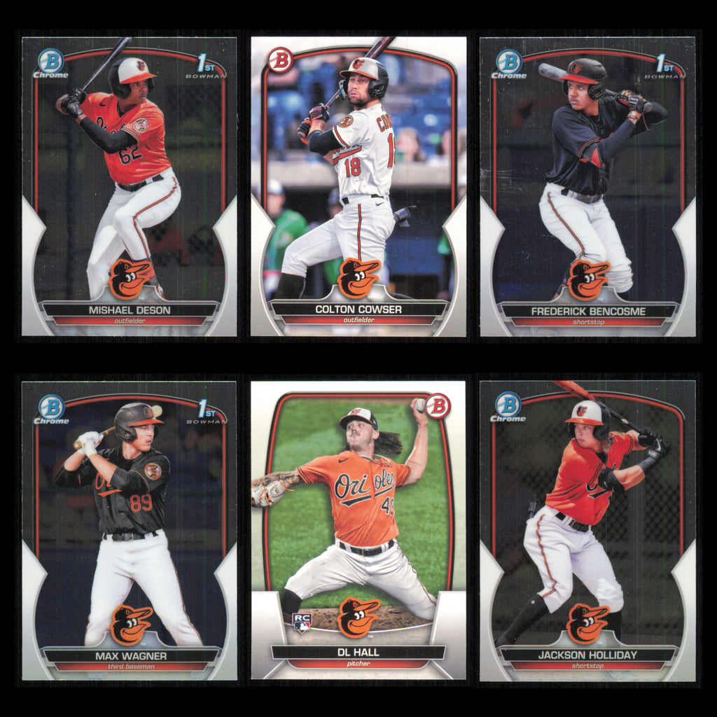 Baltimore Orioles Lot 6 Baseball Cards Bowman Chrome Prospects Mishael Deson NM