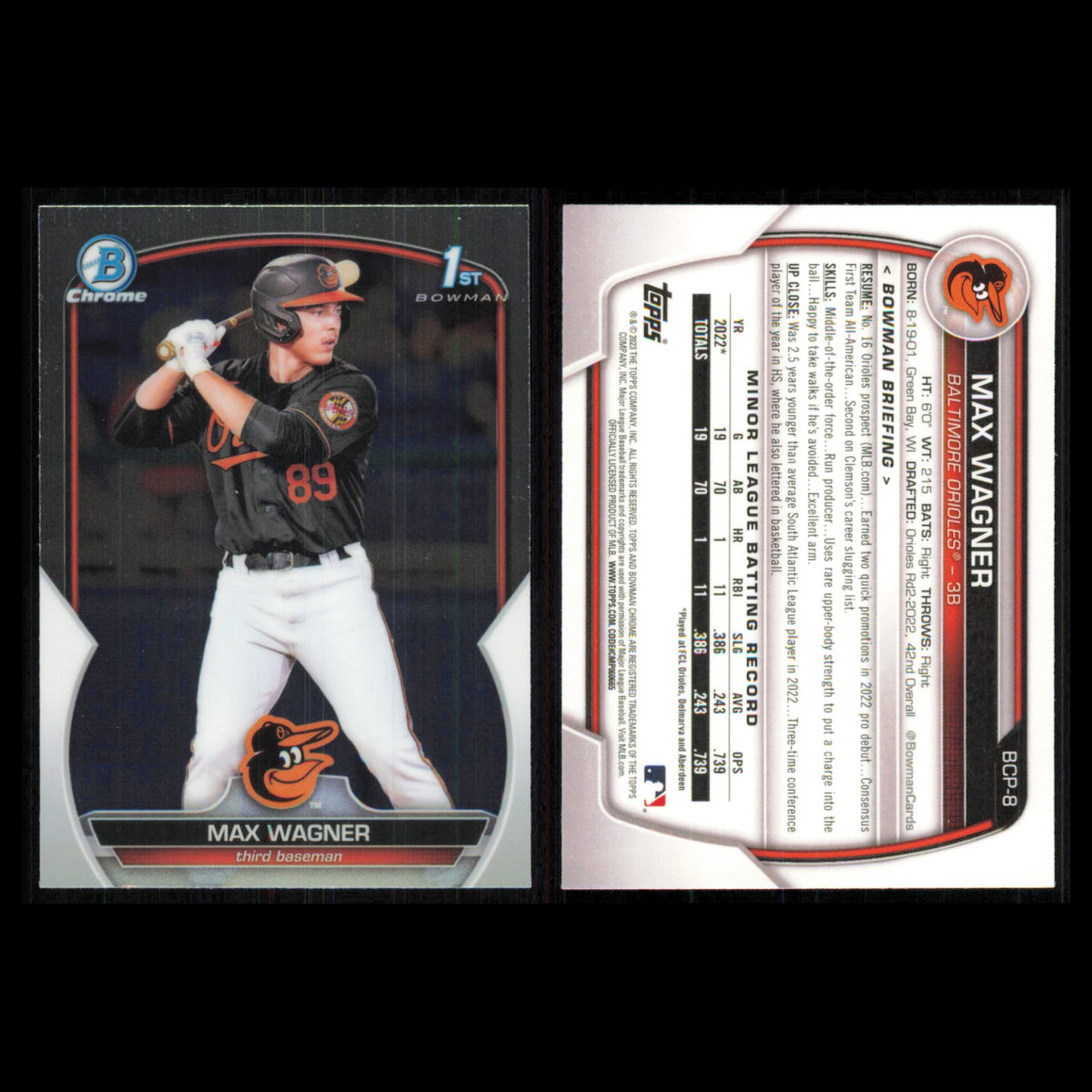 Baltimore Orioles Lot 6 Baseball Cards Bowman Chrome Prospects Mishael Deson NM