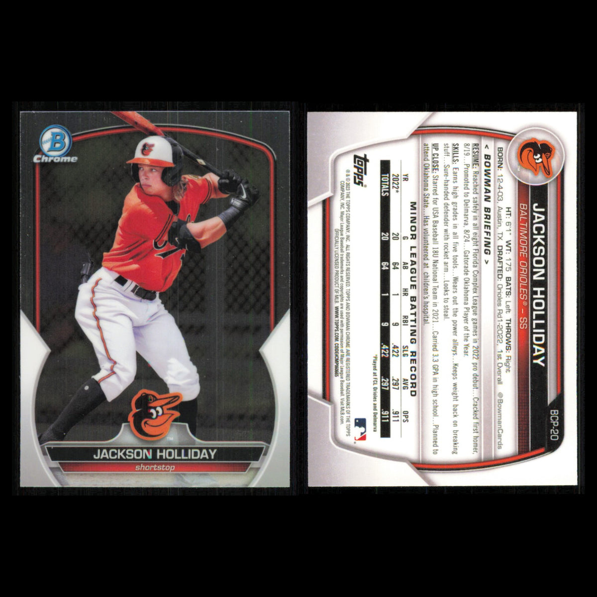 Baltimore Orioles Lot 6 Baseball Cards Bowman Chrome Prospects Mishael Deson NM