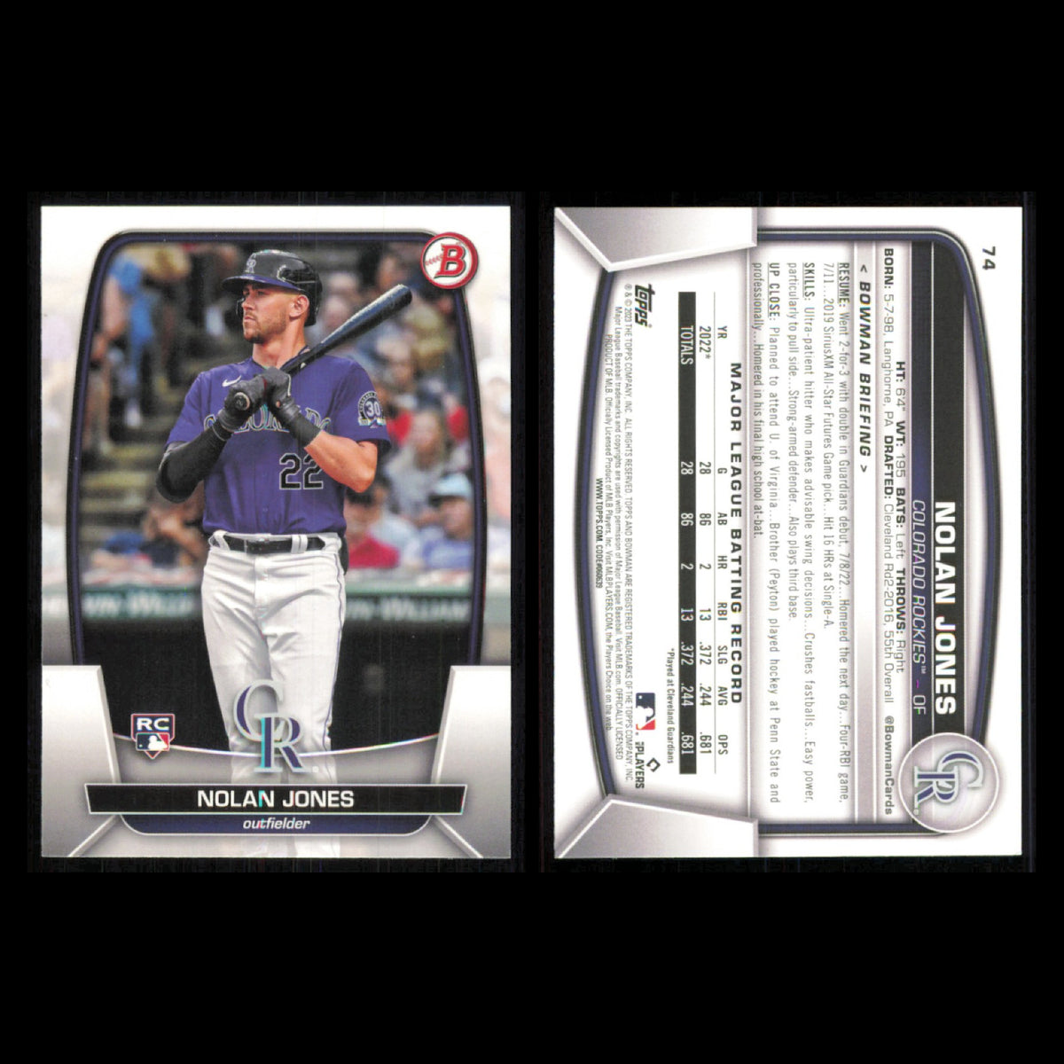 Colorado Rockies Lot 10 Baseball Cards Bowman Prospects Yanquiel Fernandez NM