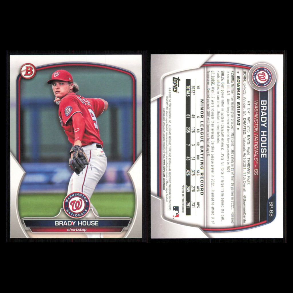 Washington Nationals Lot 5 Baseball Cards Bowman Prospects James Wood NM MLB