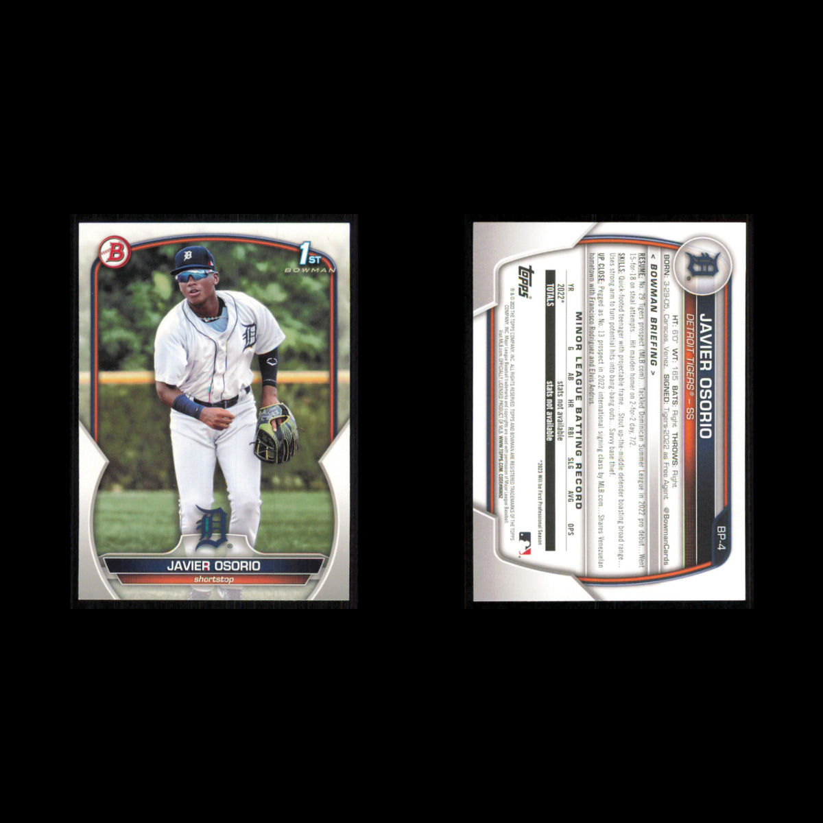 Detroit Tigers Lot 7 Baseball Cards Bowman Prospects Peyton Graham NM Baseball