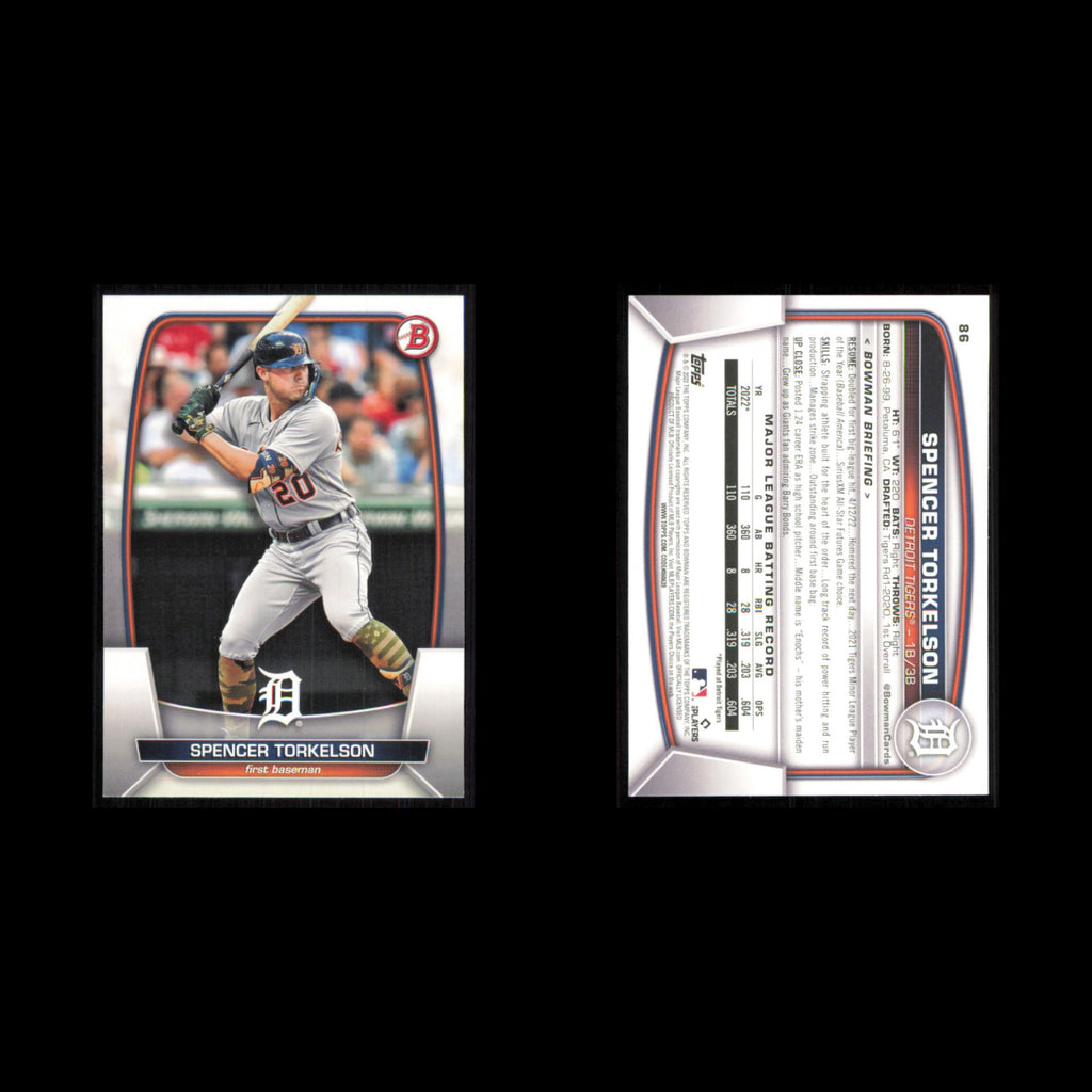 Detroit Tigers Lot 7 Baseball Cards Bowman Chrome Prospects Jace Jung NM MLB