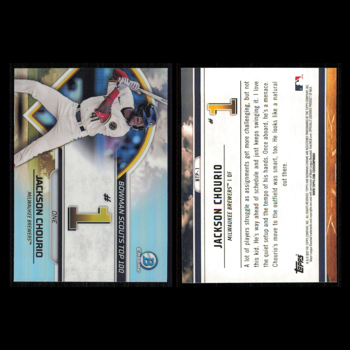 Milwaukee Brewers Lot 10 Baseball Cards Bowman Rookie of the Year Favorites NM