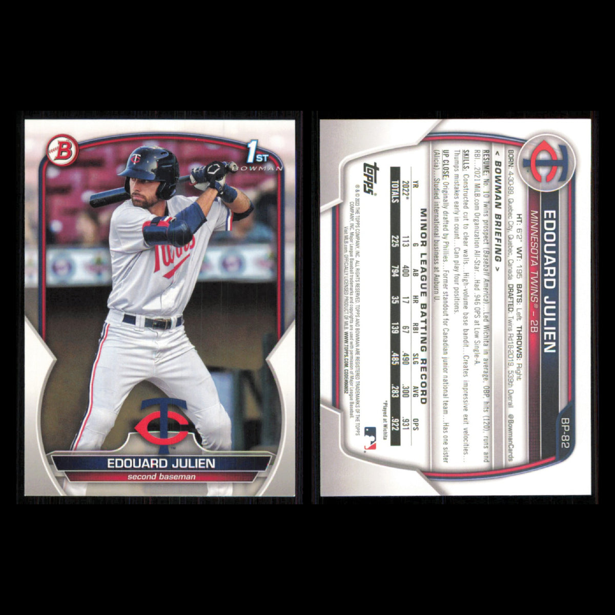 Minnesota Twins Lot 11 Baseball Cards Bowman Prospects Yilber Herrera NM MLB