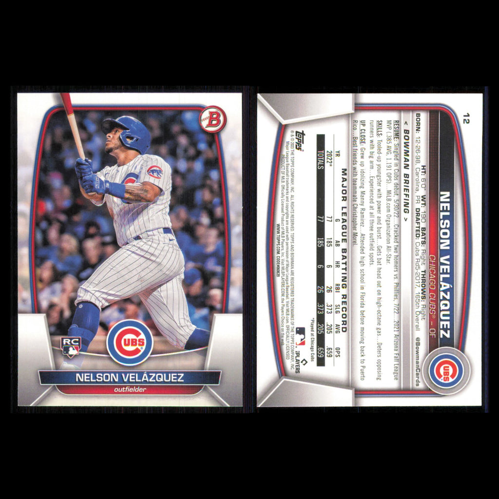 Chicago Cubs Rookie Lot 6 Baseball Cards Bowman Christopher Morel NM Baseball