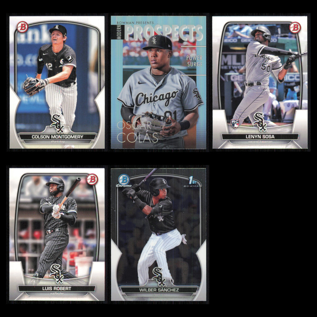 Colson Montgomery Lot 5 Baseball Cards 2023 Bowman Prospects Chicago White Sox