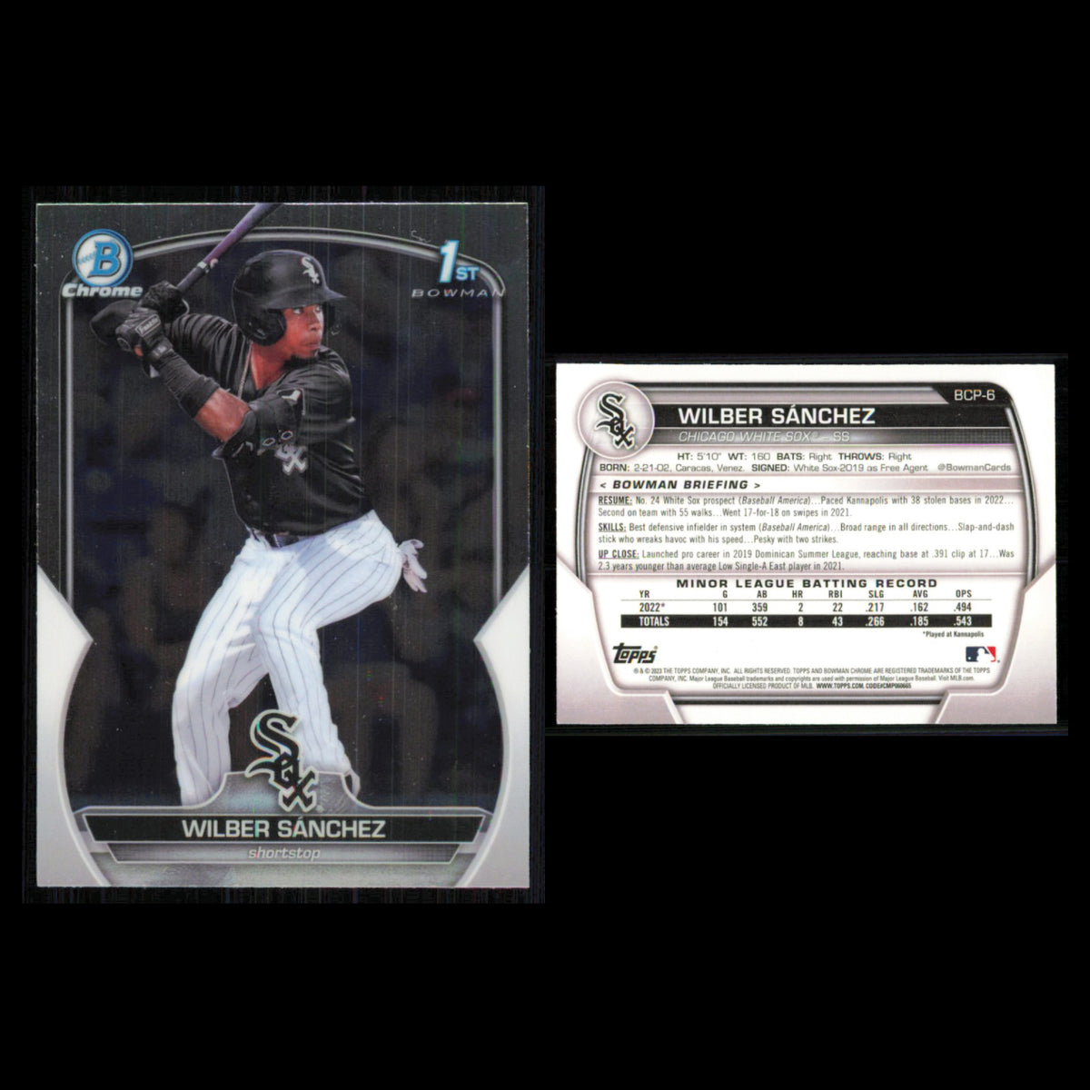 Lenyn Sosa Rookie Lot 5 Baseball Cards 2023 Bowman Chicago White Sox Set MLB NM