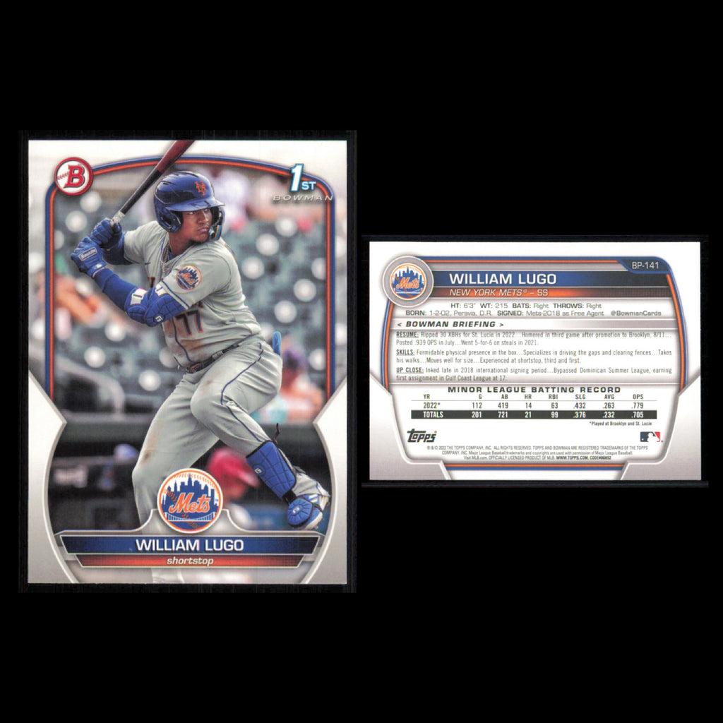 New York Mets Lot 10 Baseball Cards Bowman Francisco Lindor NM Baseball MLB
