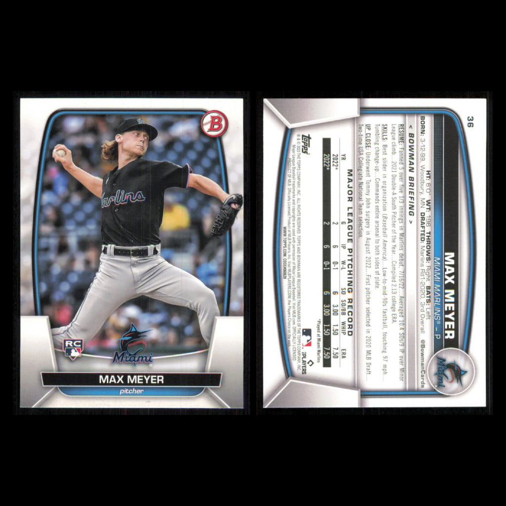 Miami Marlins Rookie Lot 11 Baseball Cards Bowman JJ Bleday NM Baseball MLB