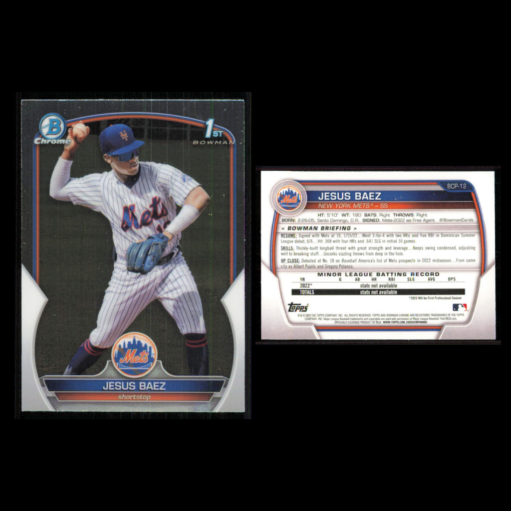 New York Mets Rookie Lot 10 Baseball Cards Bowman Mark Vientos NM Baseball MLB