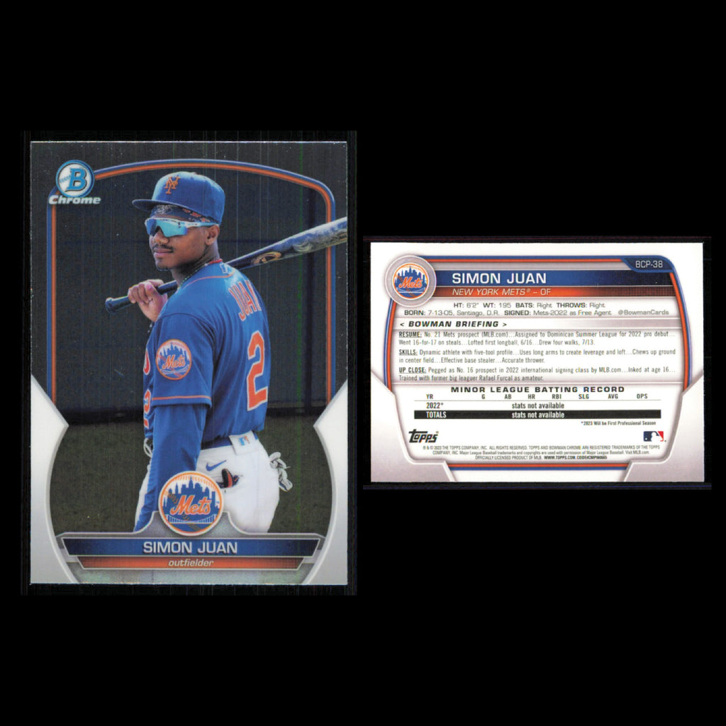 New York Mets Rookie Lot 10 Baseball Cards Bowman Mark Vientos NM Baseball MLB