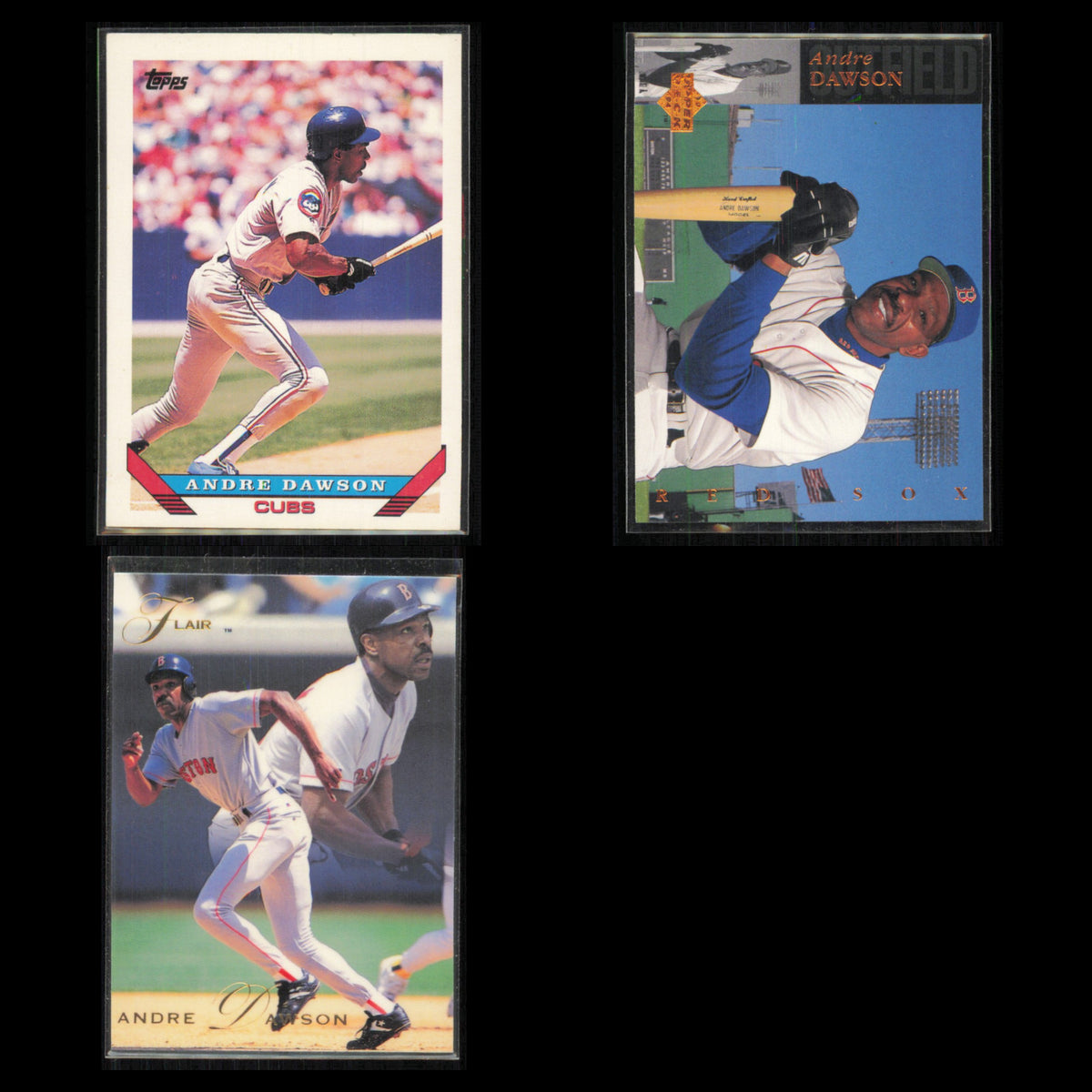Andre Dawson Lot 3 Baseball Cards 1993 Topps Chicago Cubs Set Collection MLB NM