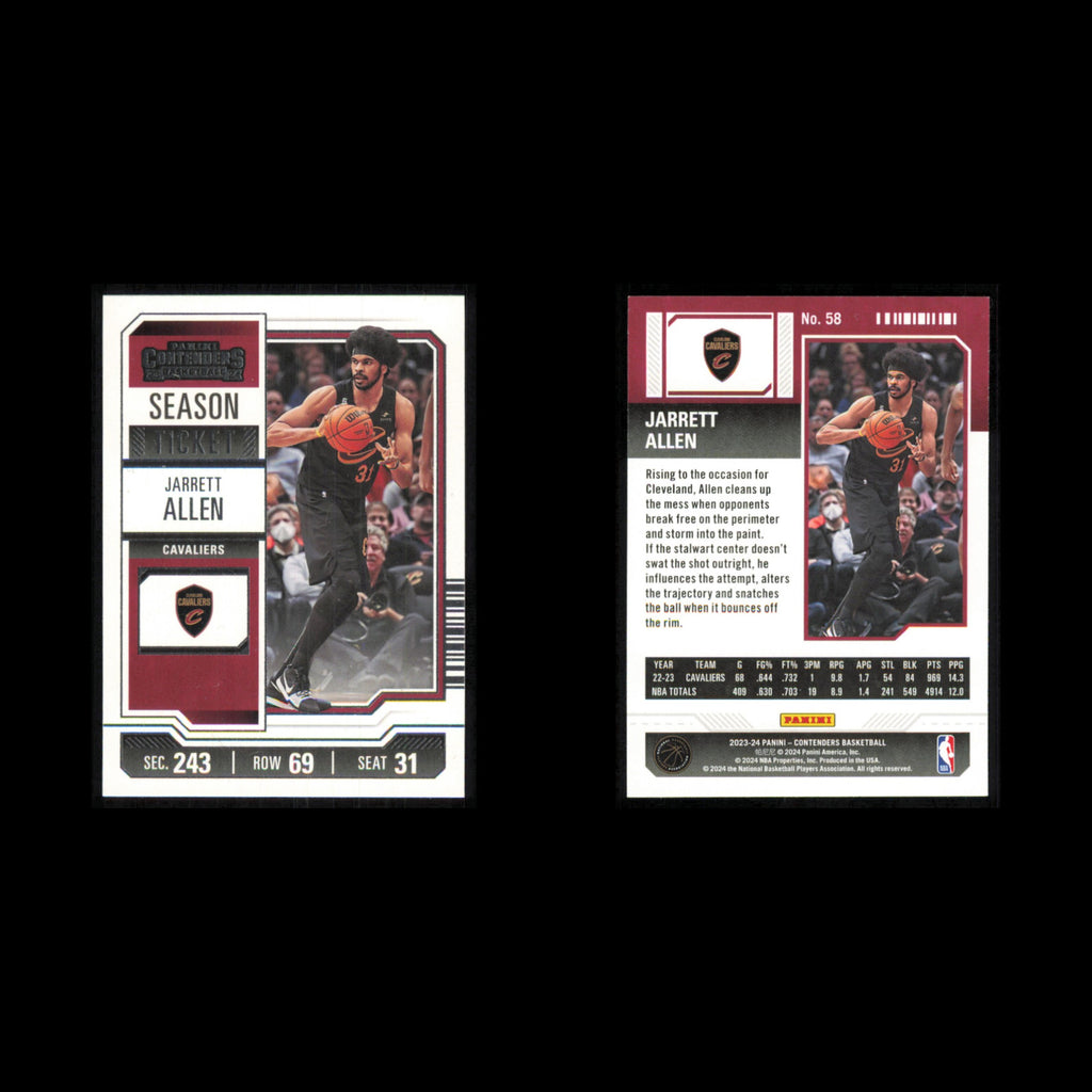Jarrett Allen #58 2023 Panini Contenders Cleveland Cavaliers Basketball Card NBA