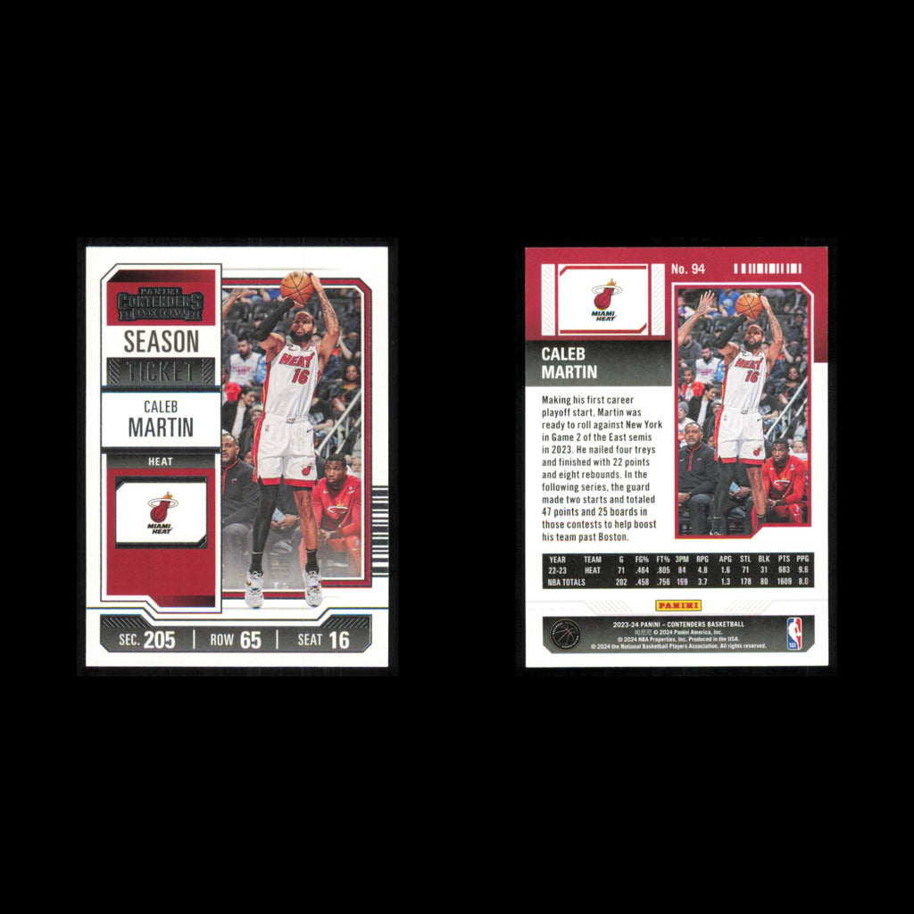 Caleb Martin #94 2023 Panini Contenders Miami Heat Basketball Card NBA NM