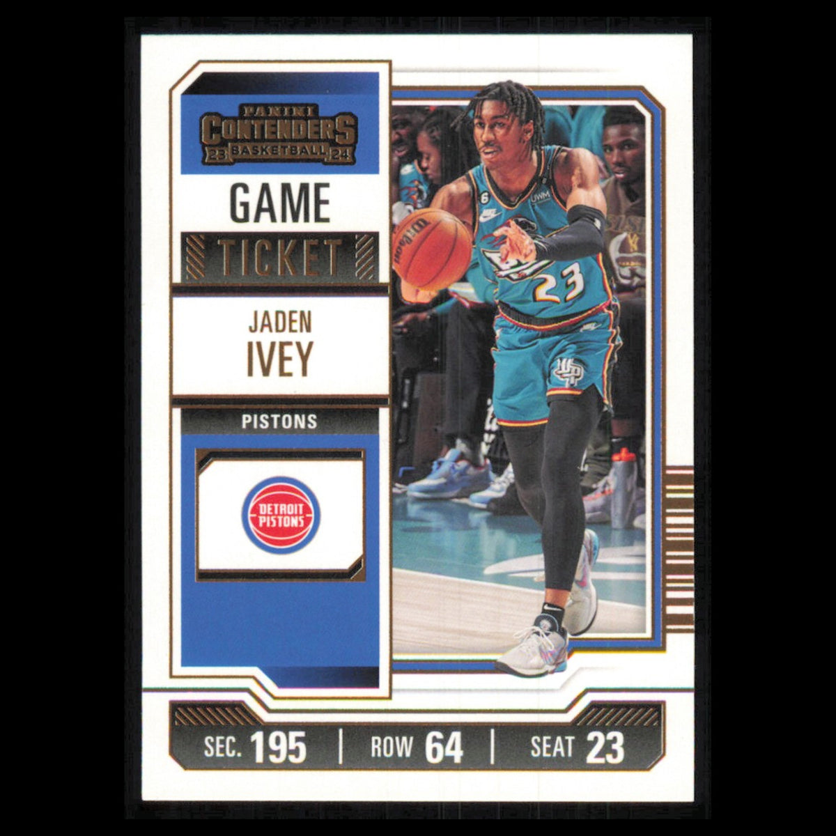 Jaden Ivey #44 2023 Panini Contenders Detroit Pistons Basketball Card NBA NM