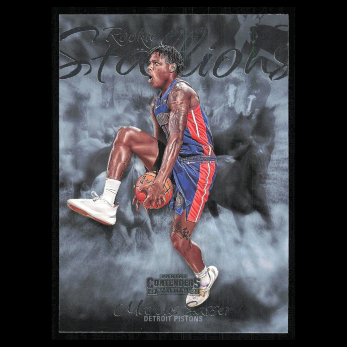 Marcus Sasser #9 2023 Panini Contenders Detroit Pistons Basketball Card NBA NM
