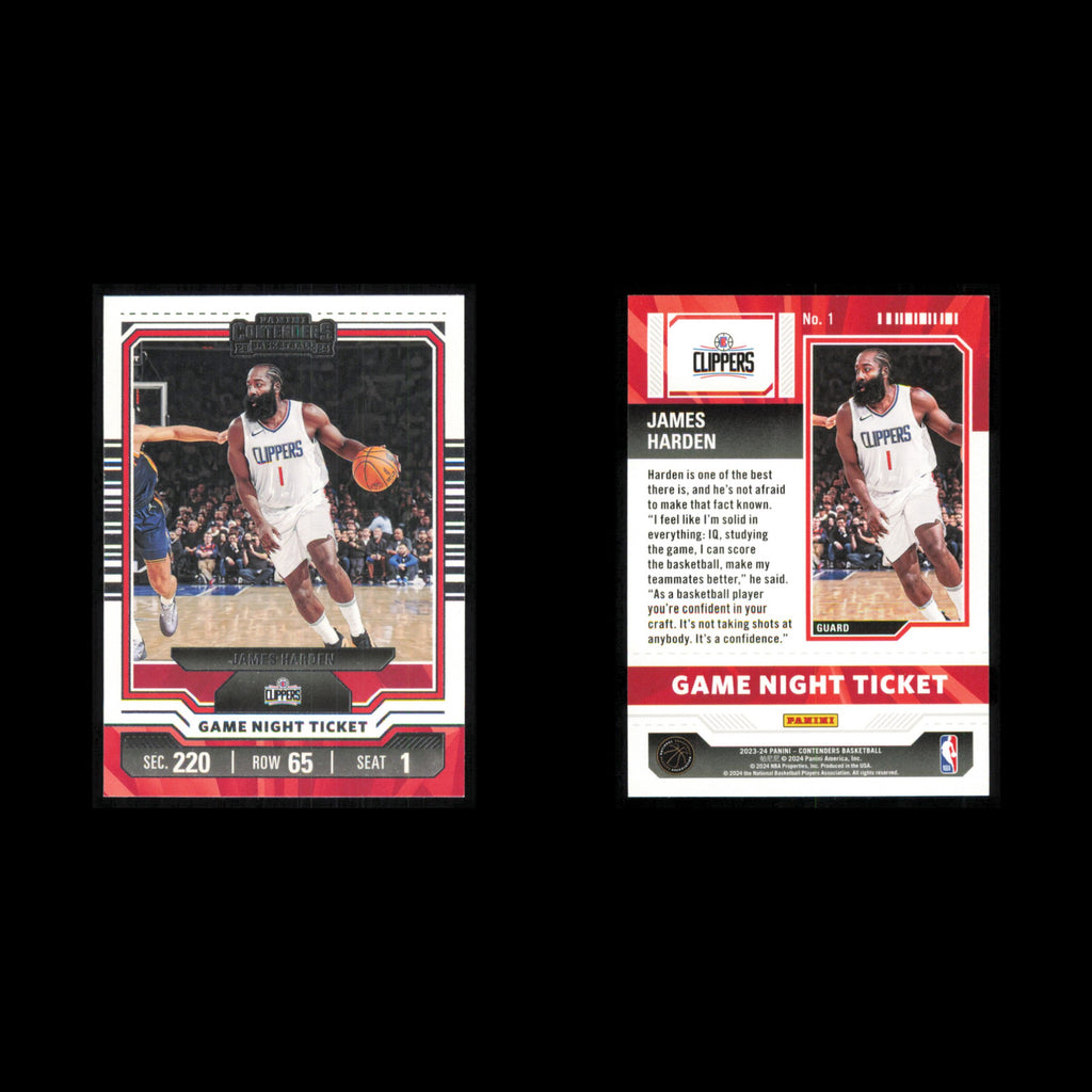James Harden #1 2023 Panini Contenders Los Angeles Clippers Basketball Card NBA