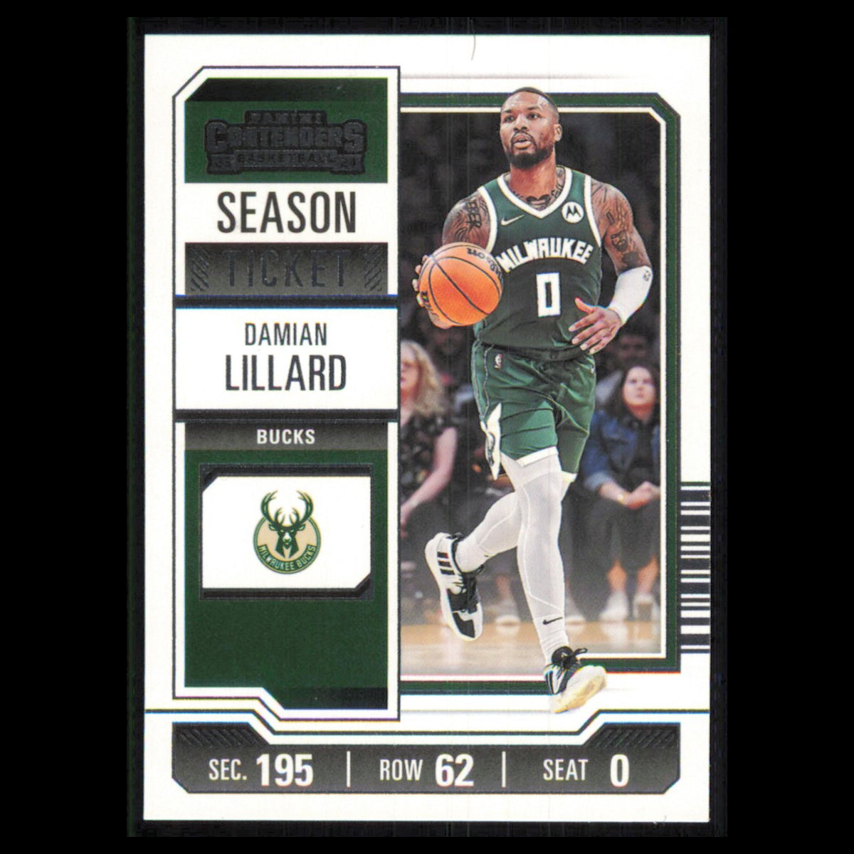 Damian Lillard #9 2023 Panini Contenders Milwaukee Bucks Basketball Card NBA NM