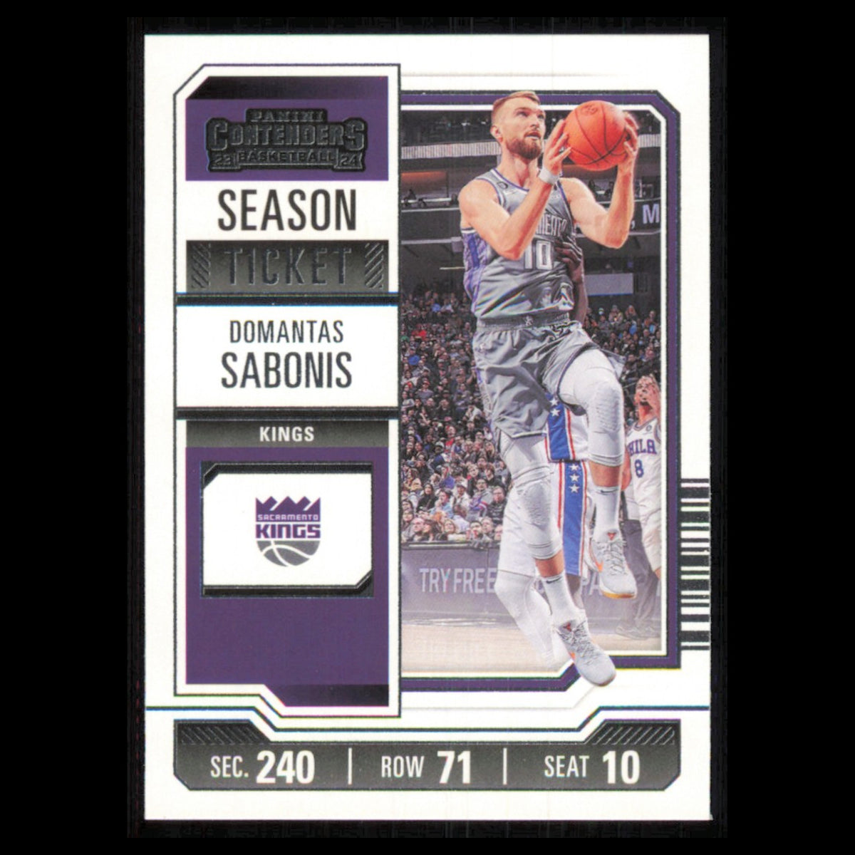 Domantas Sabonis #91 2023 Panini Contenders Sacramento Kings Basketball Card NBA