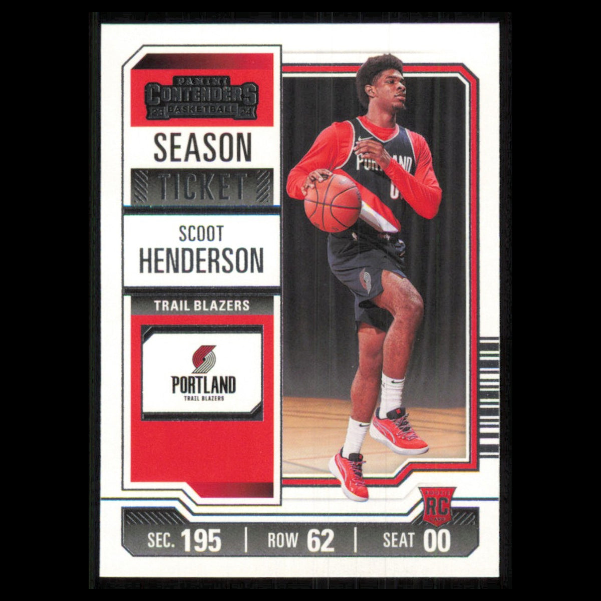 Scoot Henderson Rookie #27 2023 Panini Contenders Portland Trail Blazers Card NM