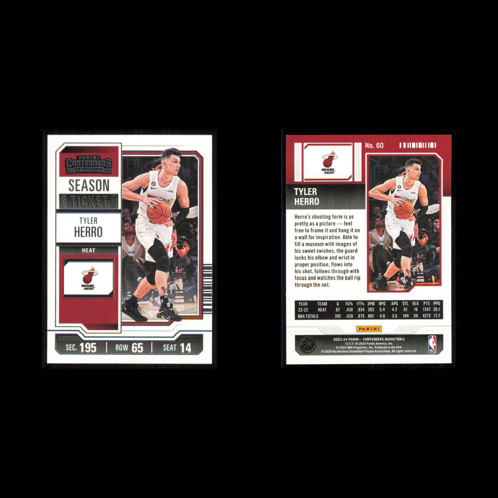 Tyler Herro #60 2023 Panini Contenders Miami Heat Basketball Card NBA NM