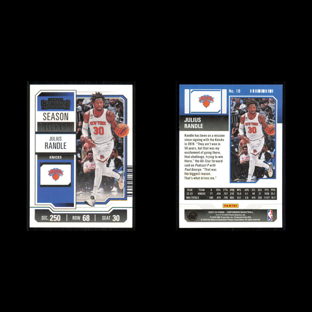 Julius Randle #18 2023 Panini Contenders New York Knicks Basketball Card NBA NM