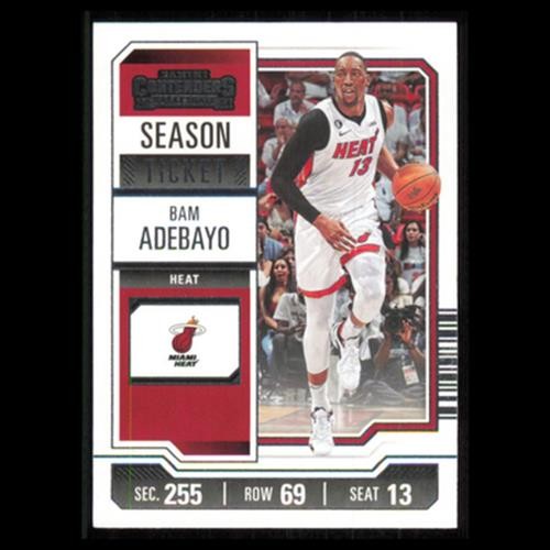 Bam Adebayo #78 2023 Panini Contenders Miami Heat Basketball Card NBA NM
