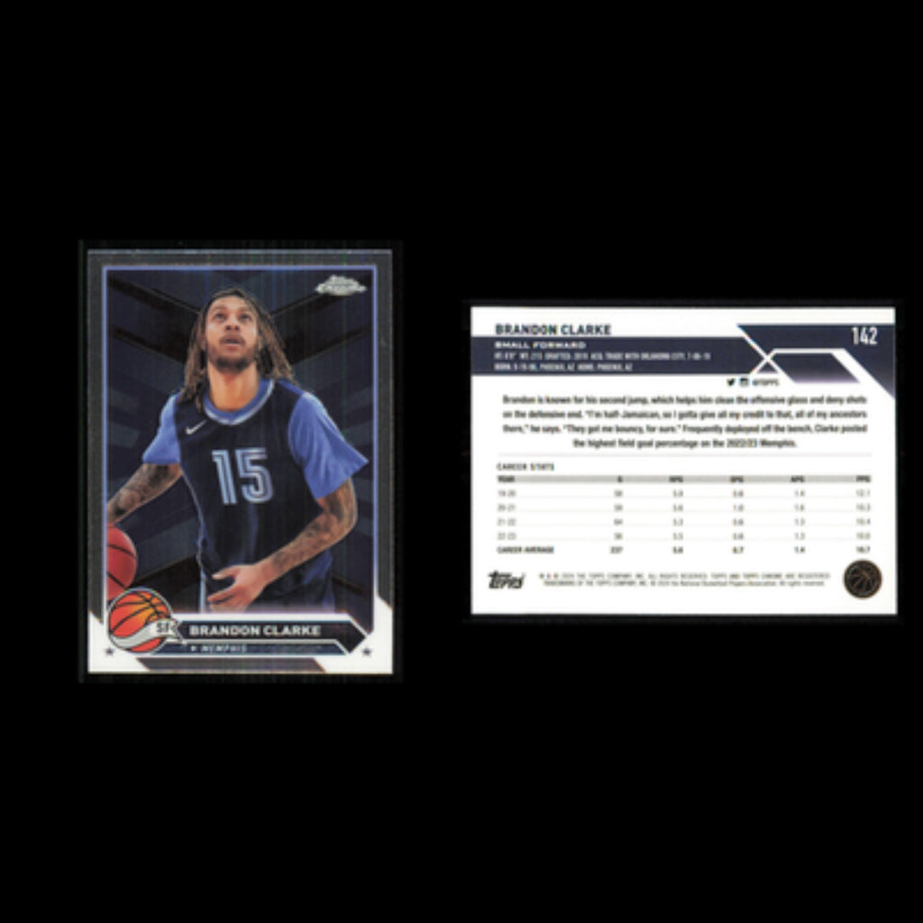 Brandon Clarke #142 2024 Topps Chrome Memphis Grizzlies Basketball Card NBA NM