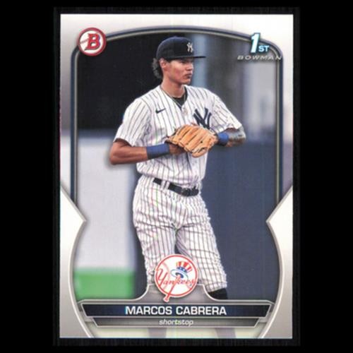 Marcos Cabrera #BP-46 2023 Bowman Prospects New York Yankees Baseball Card MLB
