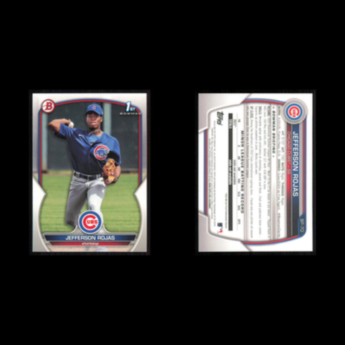 Jefferson Rojas #BP-70 2023 Bowman Prospects Chicago Cubs Baseball Card MLB NM