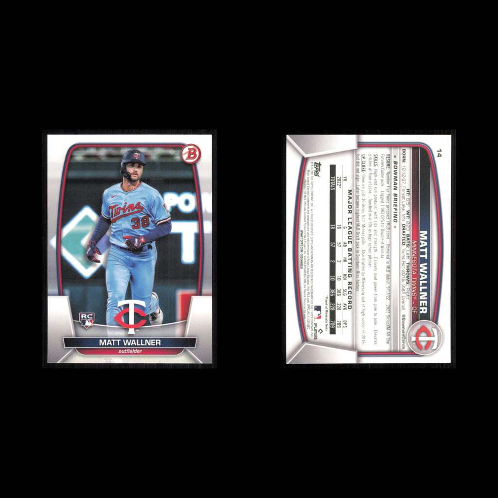 Matt Wallner Rookie #14 2023 Bowman Minnesota Twins Baseball Card MLB NM
