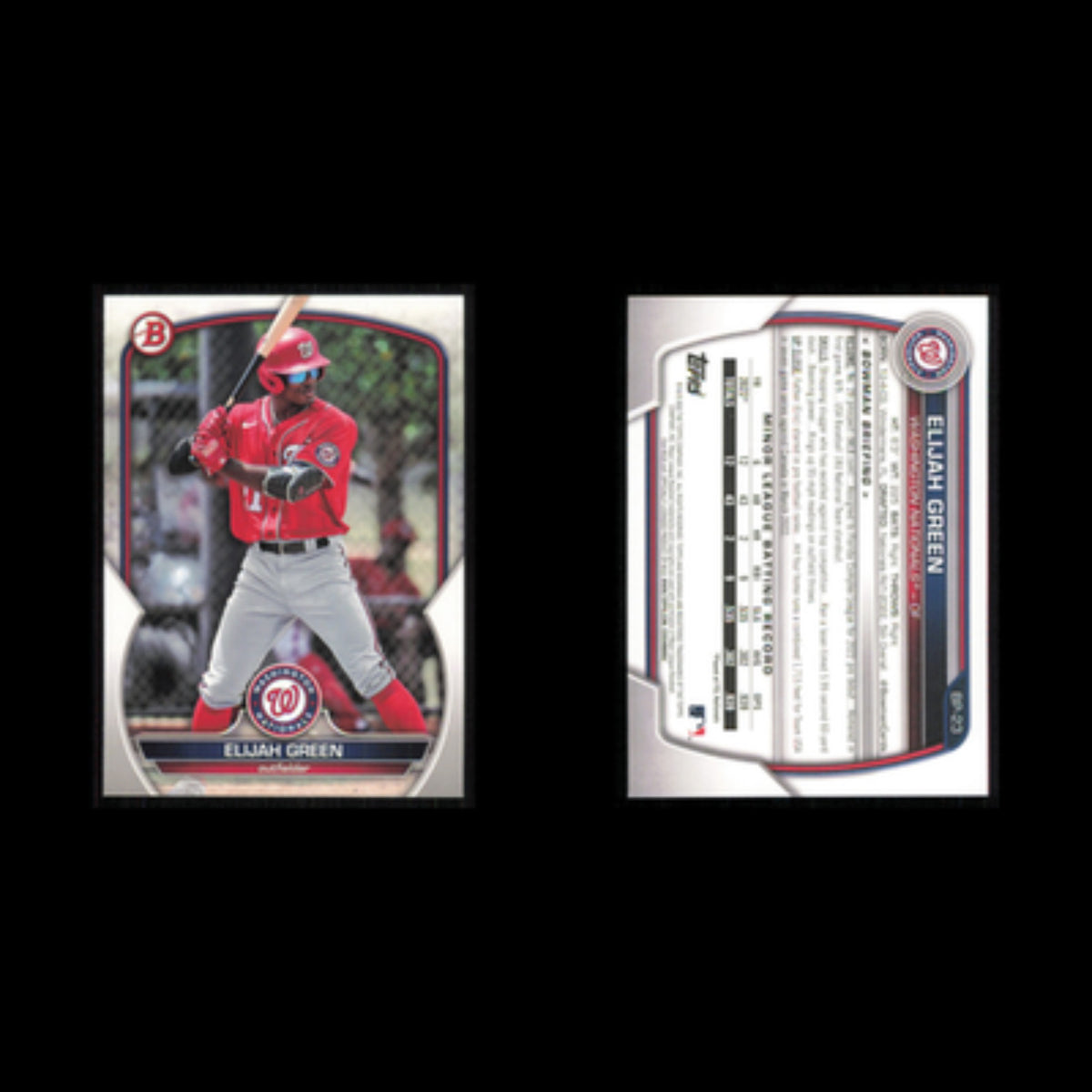 Elijah Green #BP-23 2023 Bowman Prospects Washington Nationals Baseball Card MLB