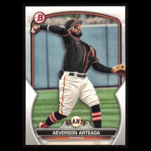 Aeverson Arteaga #BP-60 2023 Bowman Prospects San Francisco Giants Baseball Card