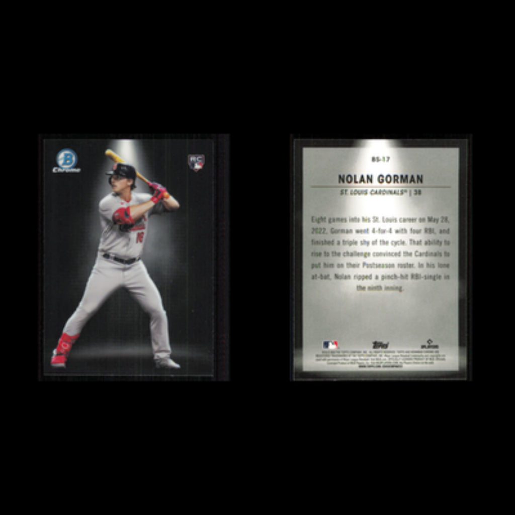 Nolan Gorman #BS-17 2023 Bowman Chrome Prospects St. Louis Cardinals Baseball NM